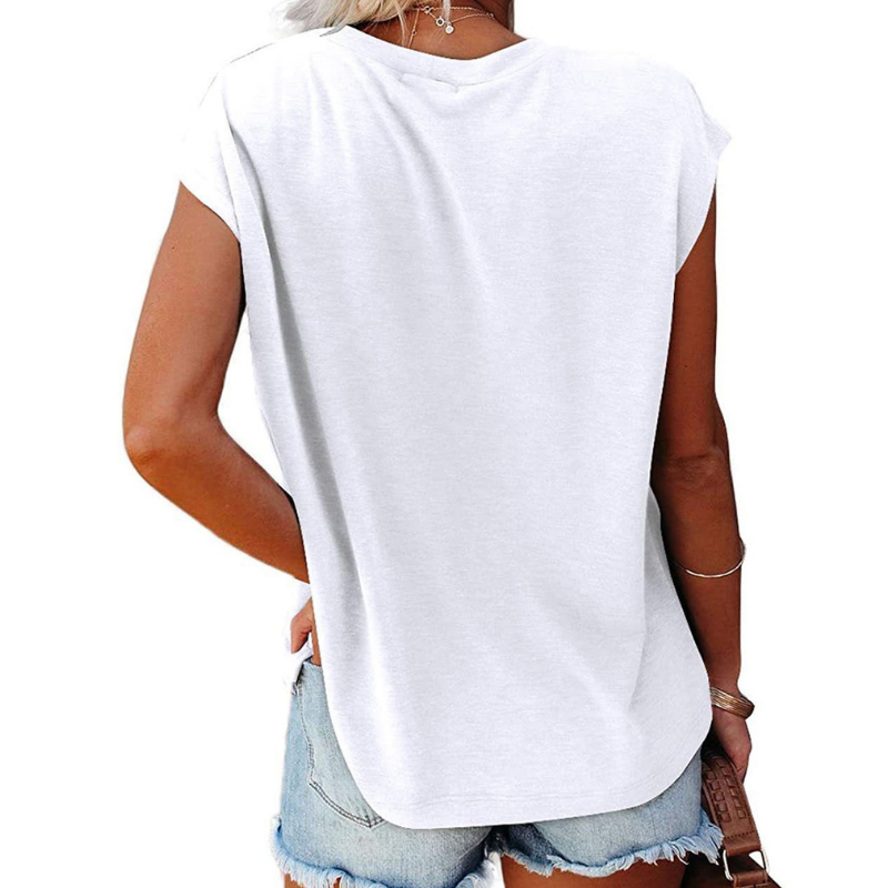 Shoulder Sleeves Solid Blouse